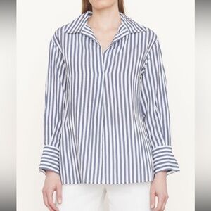 Vince Oversized Blue White Oversized Short XXS